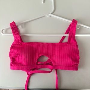 Hot pink target bikini top. Size small.